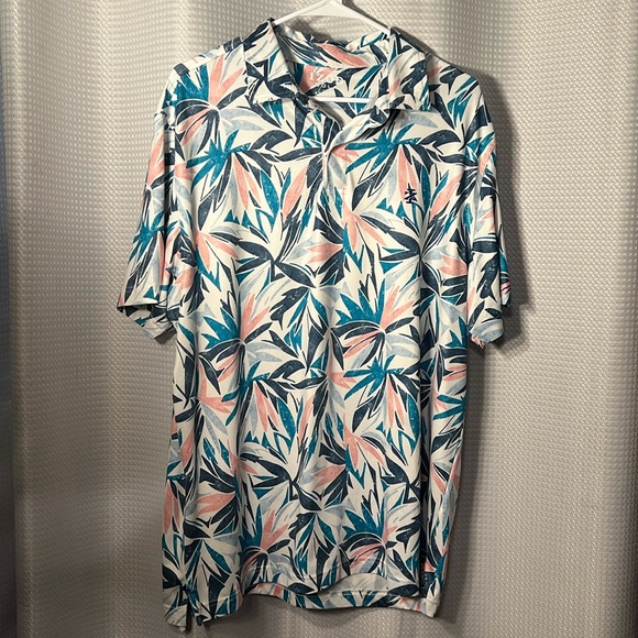 Izod Other - IZOD Men’s Golf Printed Polo with Stretch Sz Large